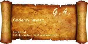 Gedeon Anett névjegykártya